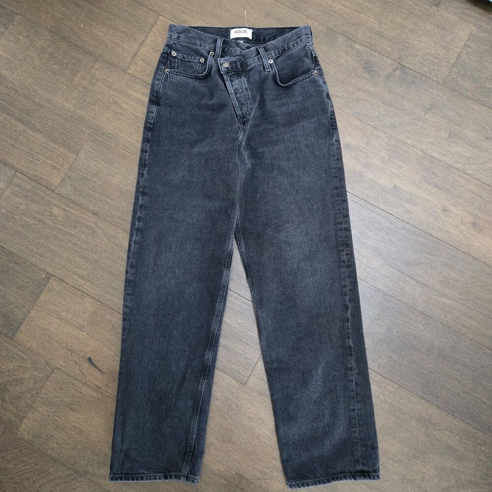 Agolde Criss Cross Upsized Jeans in Shambles Size 25 New - Picture 2 of 12